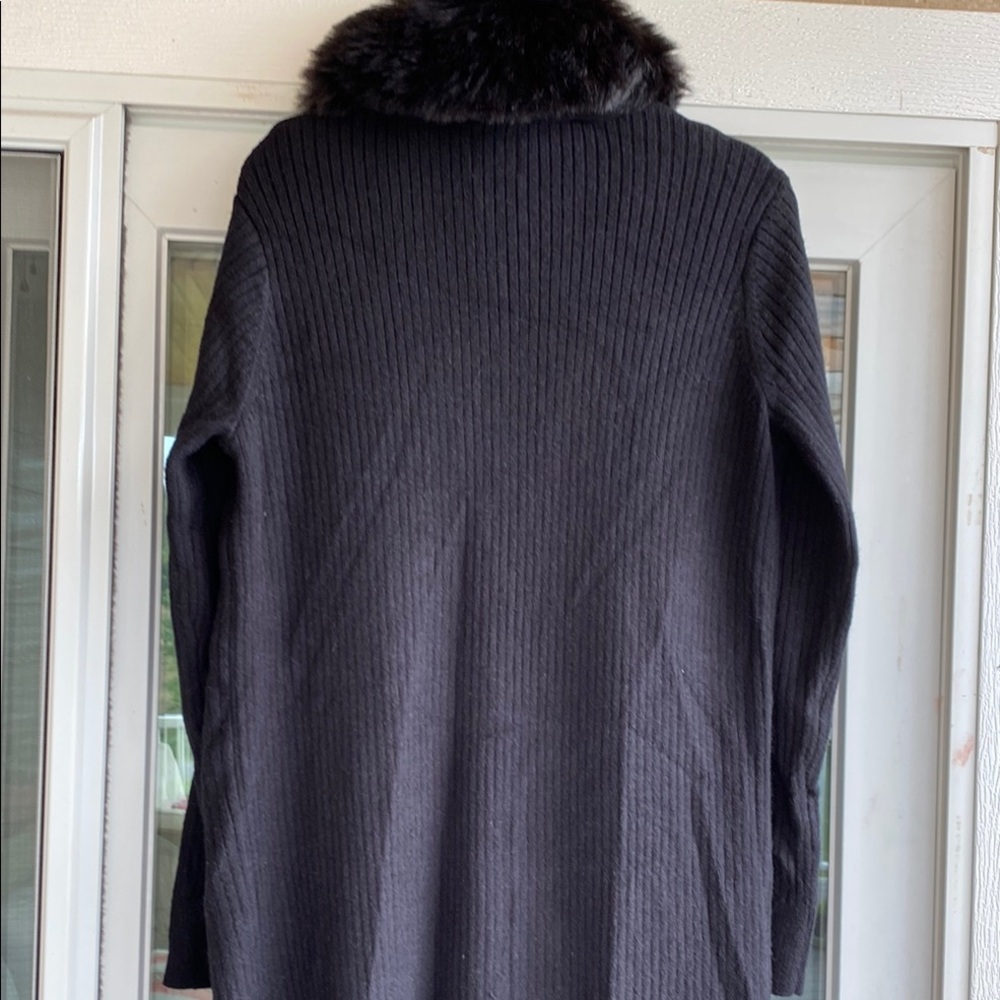 Brand new Show Me Your MuMu Black Cardigan with Faux Fur Collar Size Large - Picture 10 of 10
